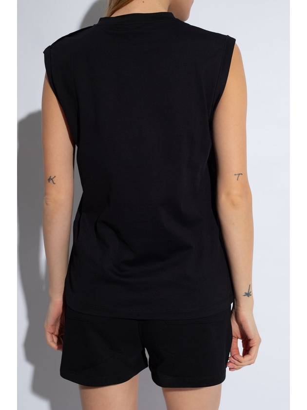 Balmain Sleeveless T-shirt With Logo, Women's, Black - BALMAIN - BALAAN 4