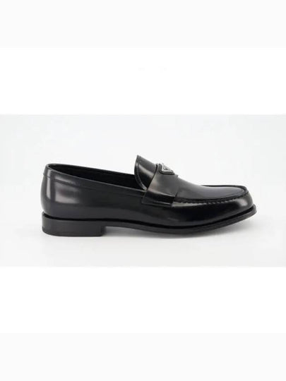 Brushed Leather Loafers Black - PRADA - BALAAN 2