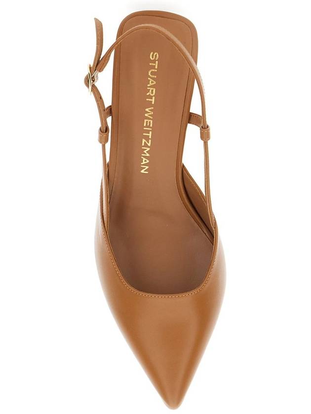 'Winnie' Brown Slingback Pumps Wirh Medium Heel In Leather Woman - STUART WEITZMAN - BALAAN 4