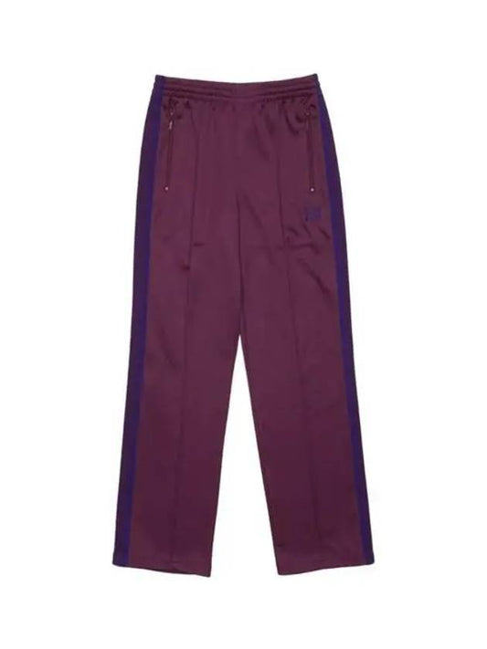 Needles Unisex Butterfly Embroidery Track Pants NS246 B Wine - NEEDLES - BALAAN 1