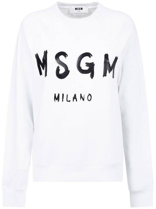 Brush Logo Printing Sweatshirt White - MSGM - BALAAN 1
