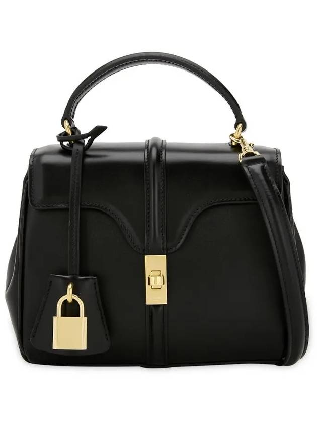 16 Calfskin Mini Shoulder Bag Black - CELINE - BALAAN 4