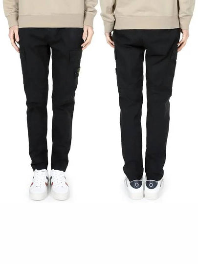 Compass Patch Straight Pants Black - STONE ISLAND - BALAAN 2