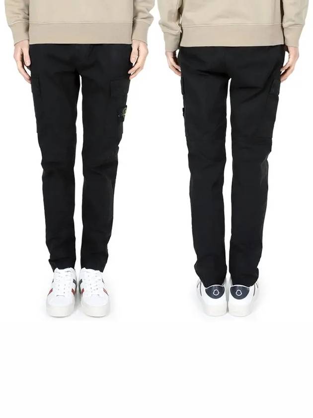 Compass Patch Straight Pants Black - STONE ISLAND - BALAAN 3