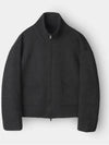 Semi overfit two way high neck full zip up knit black - INDUST - BALAAN 2