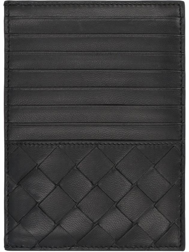 Intrecciato Coin Pocket Leather Card Wallet Black - BOTTEGA VENETA - BALAAN 3