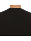 Logo Patch Crew Neck Knit Top Black - STONE ISLAND - BALAAN 8