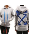 Acrylic Arrow Slim Fit Long Sleeve Hoodie Grey - OFF WHITE - BALAAN 2