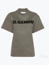 Logo Short Sleeve T-Shirt Green - JIL SANDER - BALAAN 2