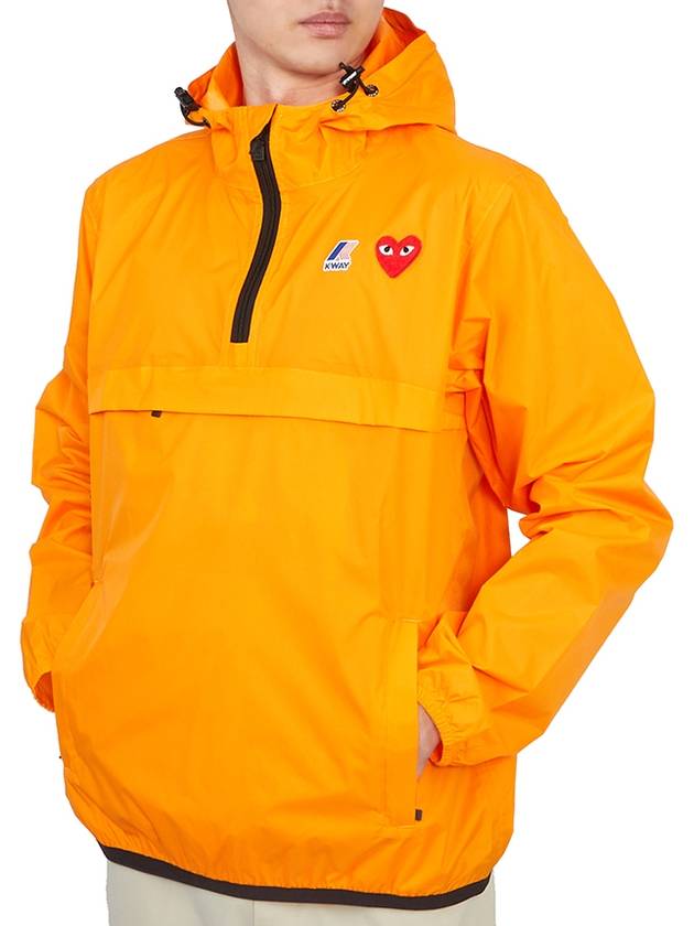 Play x Kway Le Bray 3 0 Hooded Jacket P1 J502 1 Orange - COMME DES GARCONS - BALAAN 6