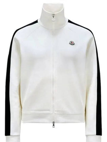 8G00001 899V9 034 Logo Zip up Jacket White Women s TTA 270206 - MONCLER - BALAAN 1