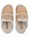 Women's Triangle Logo Shearling Lining Slippers Ecru - PRADA - BALAAN 7