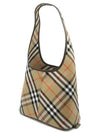 Small Check Pattern Cotton Shoulder Bag Beige - BURBERRY - BALAAN 3