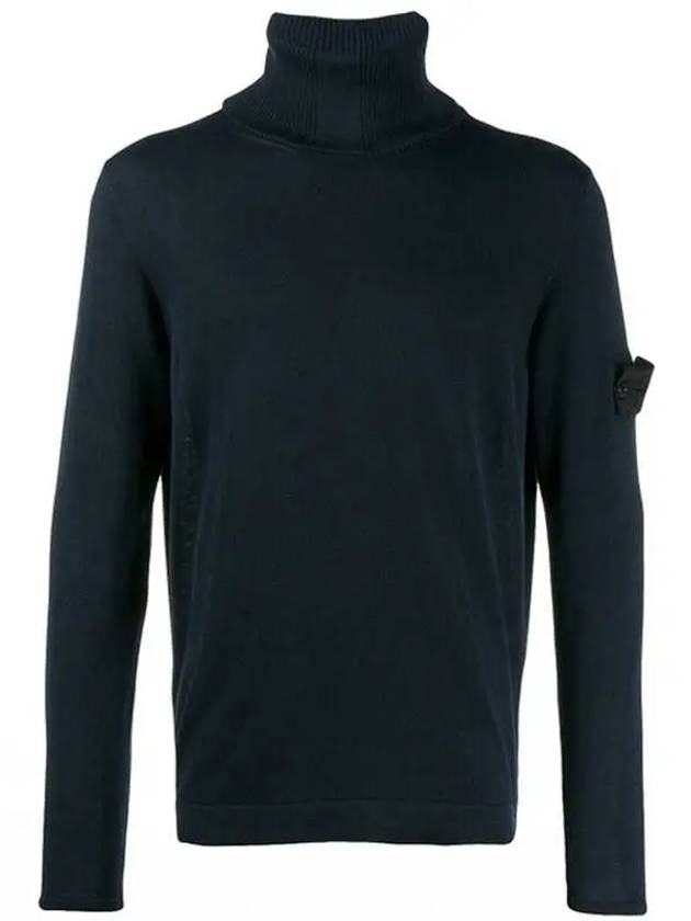 Men's Wappen Shadow Turtleneck Navy - STONE ISLAND - BALAAN 2