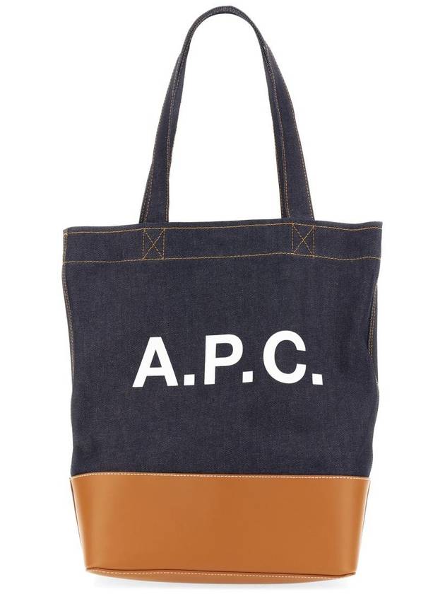 Logo Denim Axelle Tote Bag Navy - A.P.C. - BALAAN 2