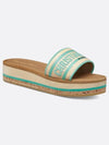 Dioriviera Dway Platform Slide Slippers Natural Aquamarina - DIOR - BALAAN 3