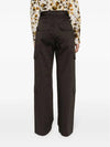 High Waist Cargo Cotton Straight Pants Brown - MSGM - BALAAN 6