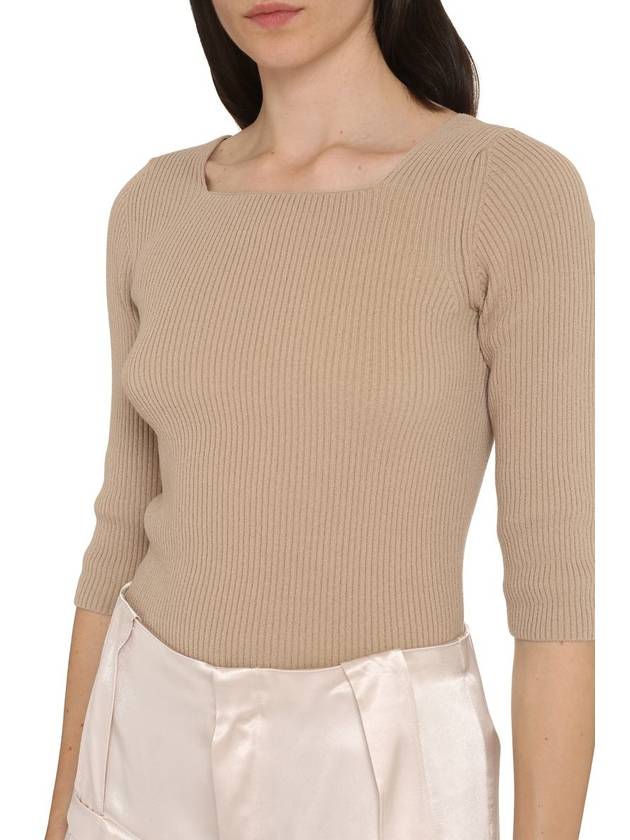 Fendi Ribbed Knit Top - FENDI - BALAAN 5