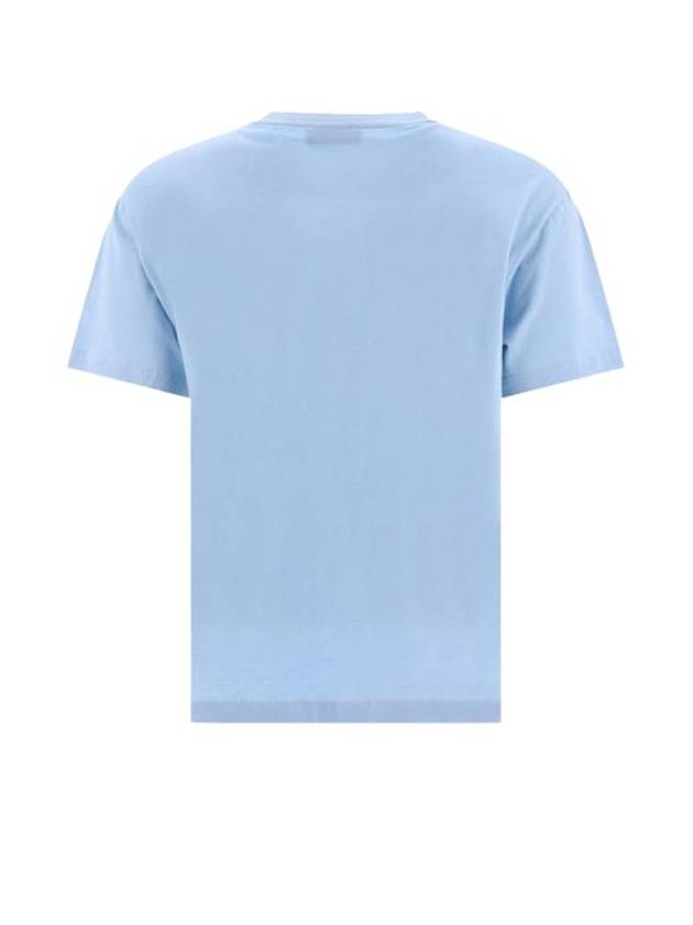 Men's Kyle Logo Print Cotton Jersey Short Sleeve T-Shirt  Light Blue - A.P.C. - BALAAN 3