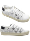 Star Patch Low Top Sneakers Black White - SAINT LAURENT - BALAAN 2