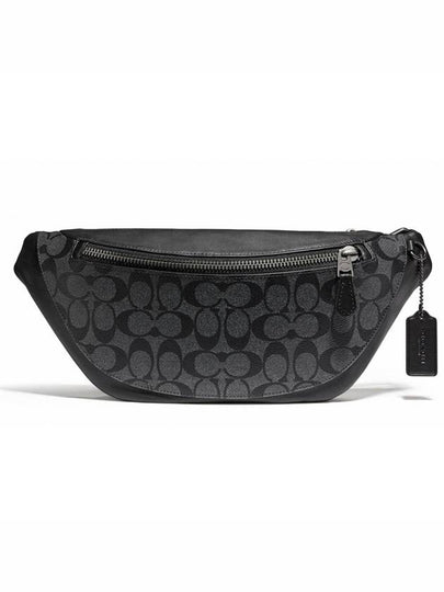 Warren Signature Canvas Belt Bag Black - COACH - BALAAN 2