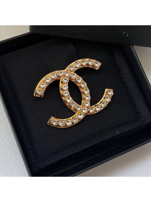 CC logo frame cubic brooch AB9915 gold plated - CHANEL - BALAAN 2