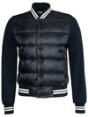 Men's Padded Down Bomber Jacket Navy - MONCLER - BALAAN 3