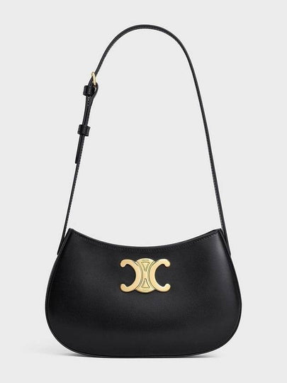 Calfskin Medium Tilly Shoulder Bag Black - CELINE - BALAAN 2