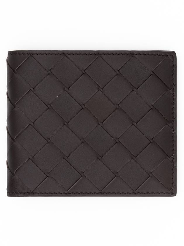 Intrecciato Leather Half Wallet Brown - BOTTEGA VENETA - BALAAN 1