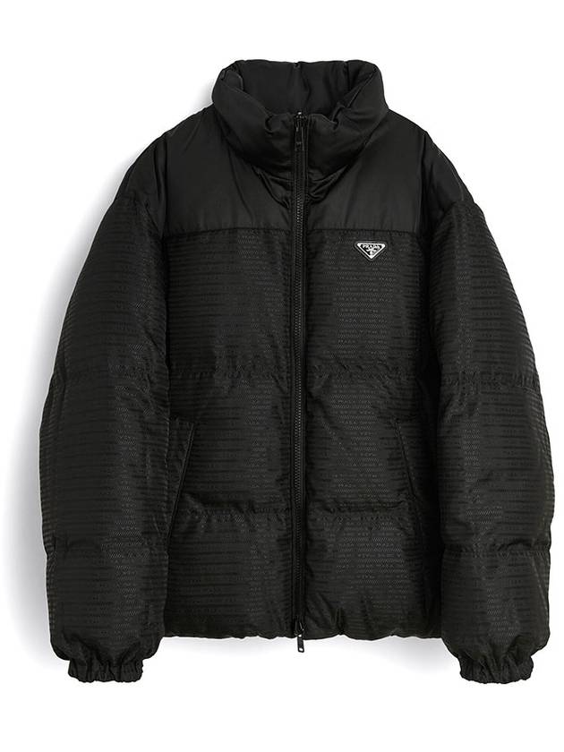 Medium-Length Re-Nylon Reversible Down Padded Jacket Black - PRADA - BALAAN 3