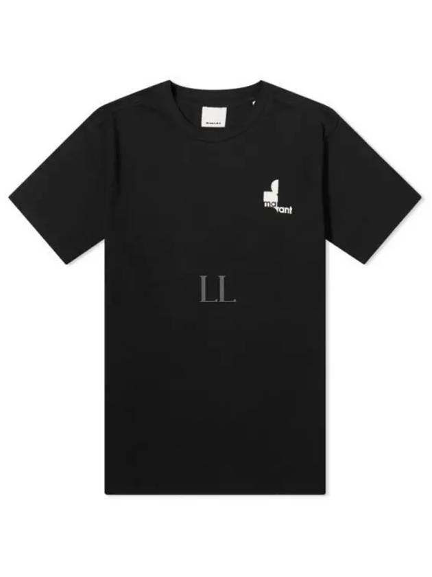 Logo Print Cotton Short Sleeve T-Shirt Black - ISABEL MARANT - BALAAN 2