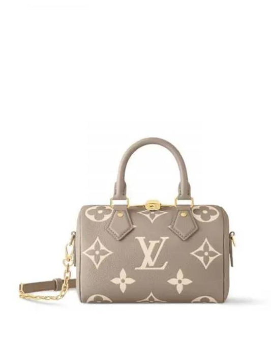 Speedy Bandouliere 20 Monogram Empreinte Leather Tote Bag Grey - LOUIS VUITTON - BALAAN 2