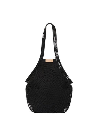 Women's Sequence Peacenet Tote Bag Black - VANESSA BRUNO - BALAAN 1