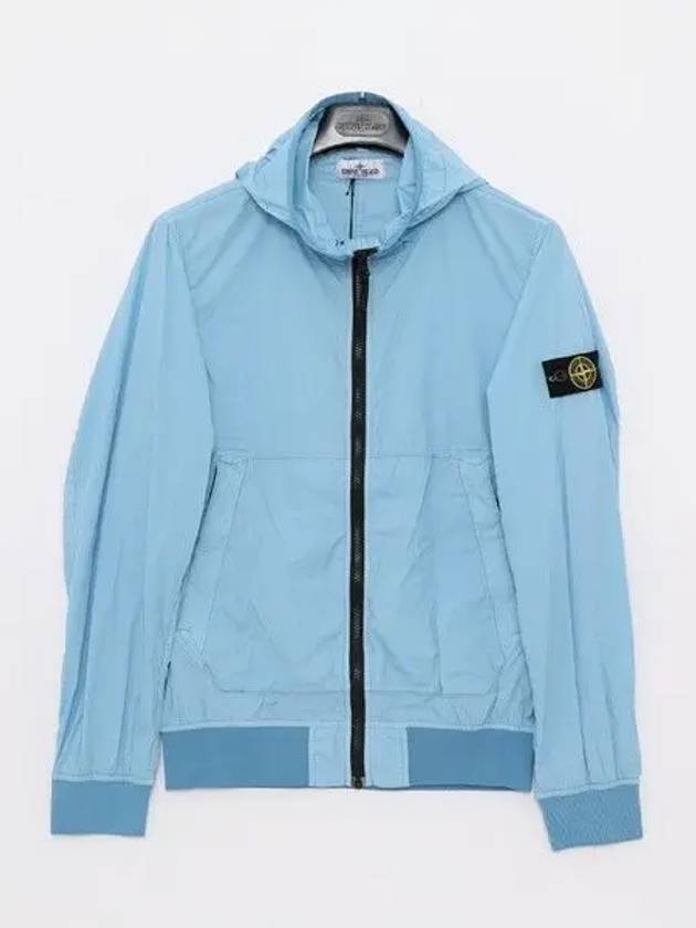 Kids Panno Speciale Reflective Mesh Zip Up Hoodie Blue - STONE ISLAND - BALAAN 2