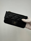 Classic Caviar Gold Zipper Card Wallet Black AP2570 - CHANEL - BALAAN 5