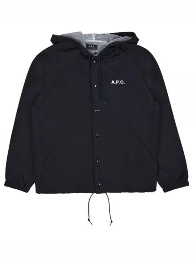 Greg Logo Print Windbreaker Navy - A.P.C. - BALAAN 2