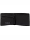 Bydan Logo Leather Bifold Wallet Black - BALLY - BALAAN 4