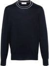 Pullover Cotton Knit Top Navy - BRUNELLO CUCINELLI - BALAAN 2