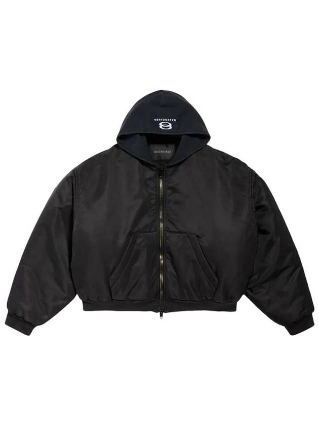 Hooded Bomber Jacket Black - BALENCIAGA - BALAAN 3