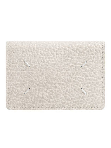 Bovine Leather Card Wallet White - MAISON MARGIELA - BALAAN 1