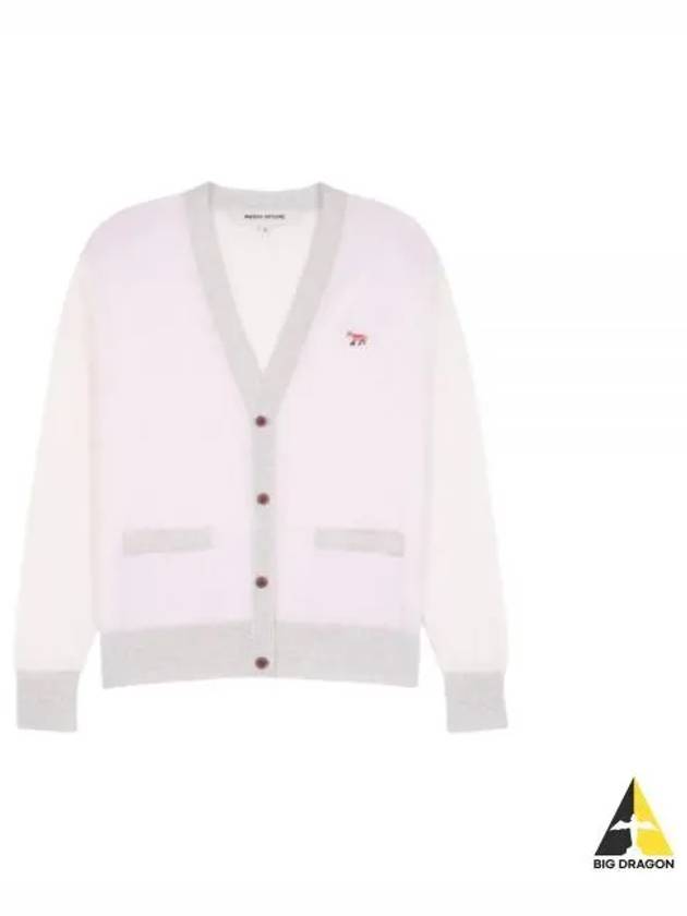 Baby Fox Patch Color Block Cardigan Pale Pink - MAISON KITSUNE - BALAAN 2