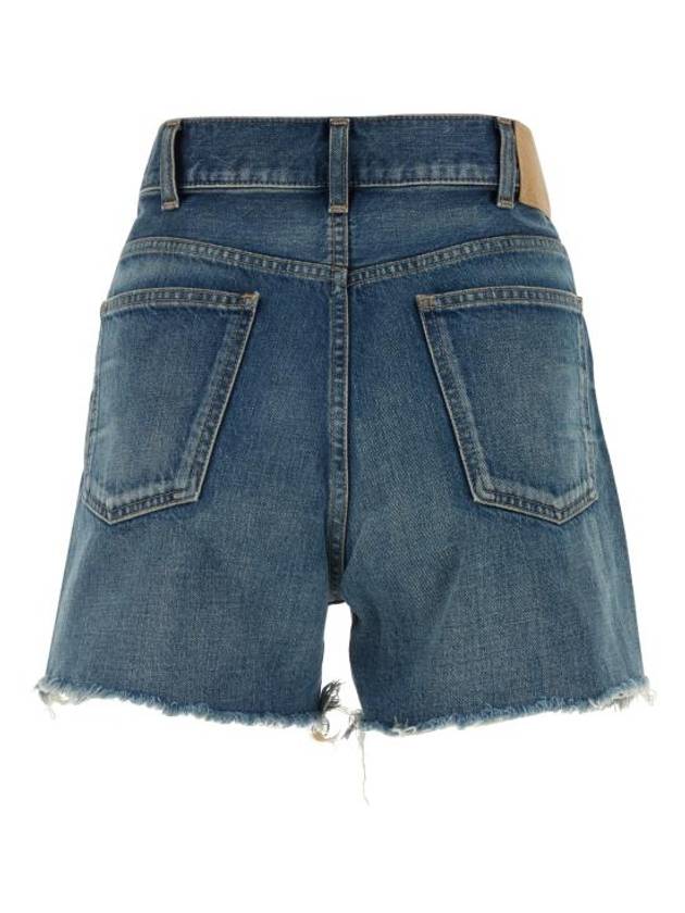 Skate Denim Shorts Blue - CELINE - BALAAN 3