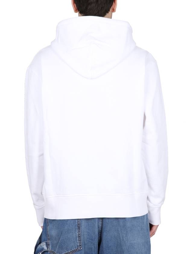 Bad Apple Print Drawstring Hood White - JW ANDERSON - BALAAN 3