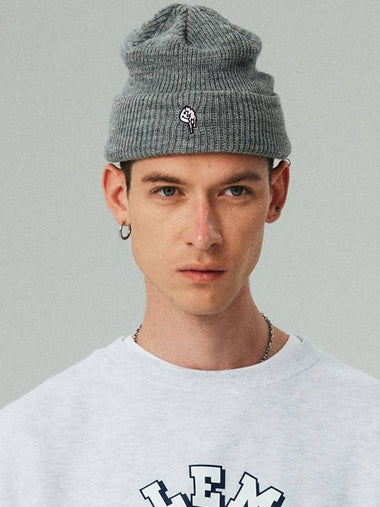 Marshmallow Beanie Grey - LMN3011 - BALAAN 1