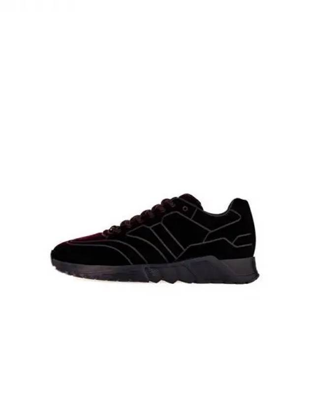 Men s Line Point Velvet Sneakers Burgundy 270667 - GIORGIO ARMANI - BALAAN 1