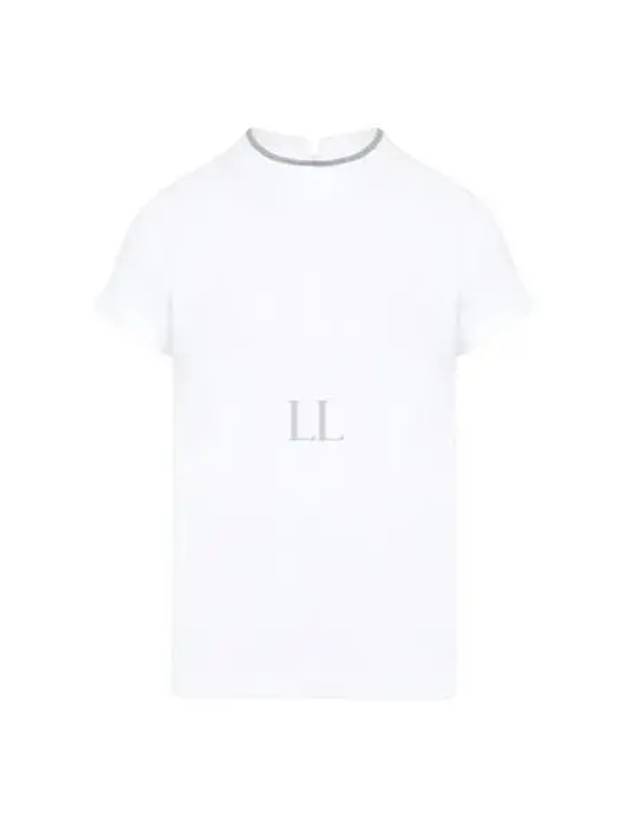 Crew Neck Turn-Up Sleeve Short Sleeve T-Shirt White - BRUNELLO CUCINELLI - BALAAN 2