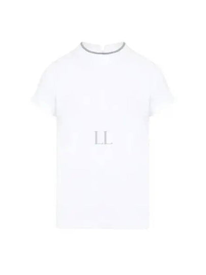 Crew Neck Turn-Up Sleeve Short Sleeve T-Shirt White - BRUNELLO CUCINELLI - BALAAN 2