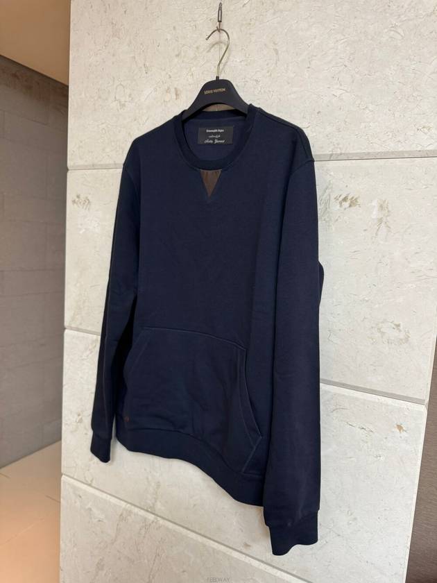 Zegna Leather Point Navy Sweatshirt 50 - ERMENEGILDO ZEGNA - BALAAN 2