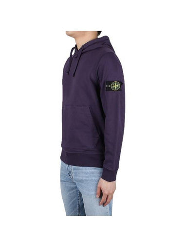 Wappen Patch Classic Fleece Hoodie Purple - STONE ISLAND - BALAAN 1