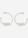 Handwriting Hoop Earrings Silver - MAISON KITSUNE - BALAAN 2